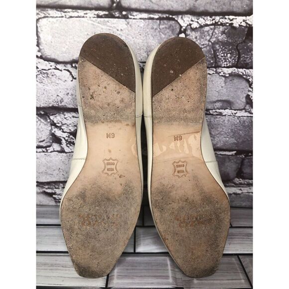 Enzo Angiolini Liberty Ivory Cream Leather Square Toe Loafers Flats Women Sz 6M - Picture 6 of 16